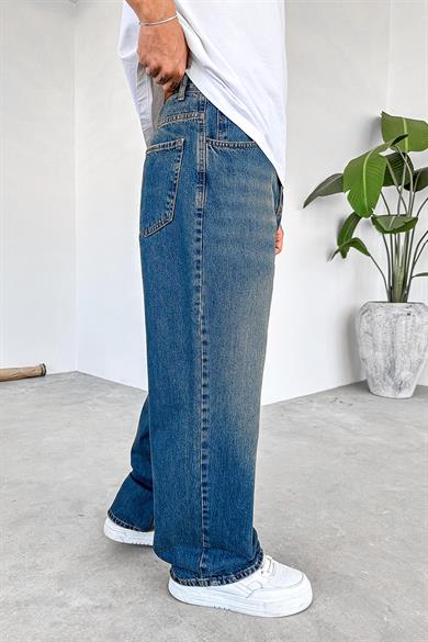 Vintage Mavi Soft Degrade Old School Premium Baggy Pantolon
