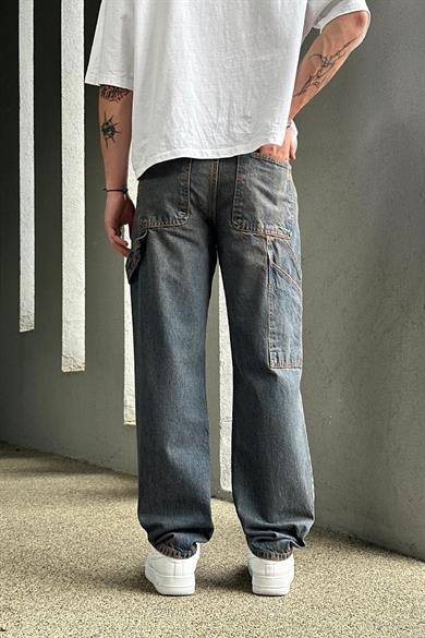 Vintage Tasarım Cepli R15 DL Baggy Pantolon