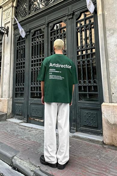 Yeşil Artdirector OUTPLENTY PREMİUM Oversize Tişört