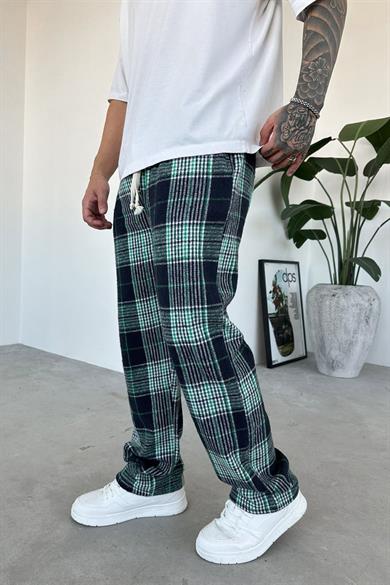 Yeşil Çizgili Unisex Relaxed Pijama