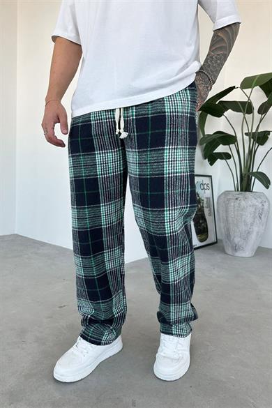 Yeşil Çizgili Unisex Relaxed Pijama