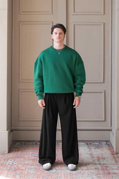 Yeşil Cozy Basic Oversize Sweat