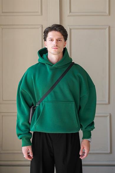 Yeşil Cozy Basic Oversize Sweatshirt