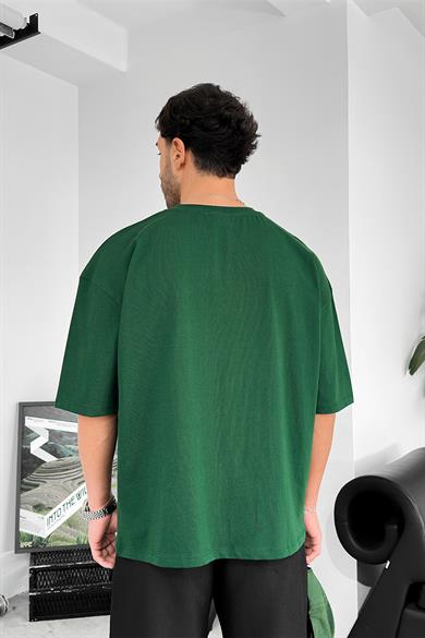 Yeşil Cozy Basic Soft Oversize Tişört