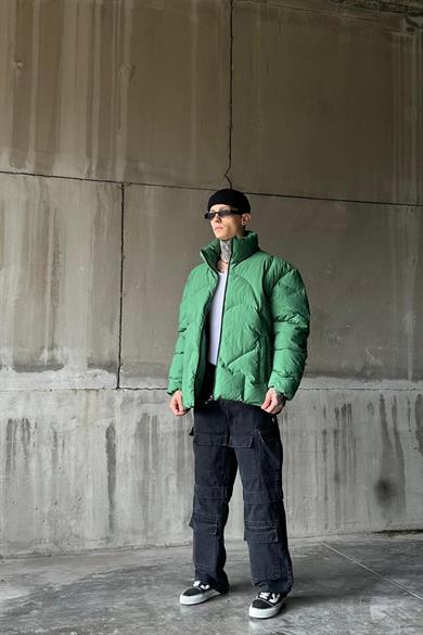Yeşil Dai BY Oversize Şişme Mont