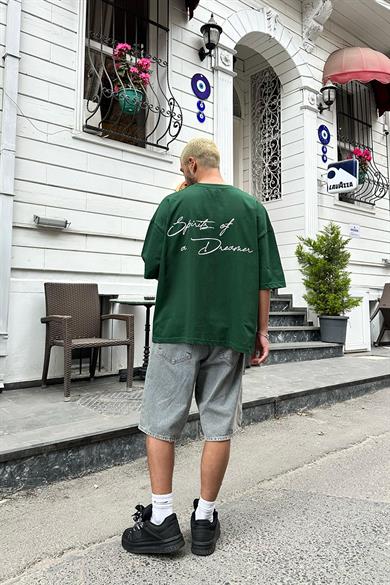 Yeşil Dreamer OUTPLENTY PREMİUM Oversize Tişört