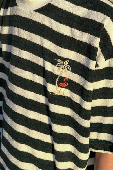 Yeşil Flamingo 09 BS Oversize Tişört