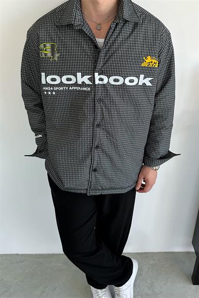 Yeşil Lookbook Baskılı Şişme Mont