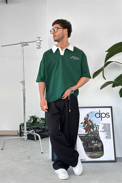 Yeşil Polo Yaka Sailing PH Oversize Tişört