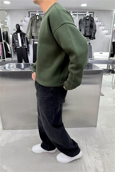 Yeşil Studios Baskılı Boxy Fit Sweatshirt