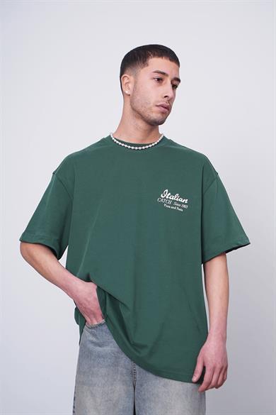 Yeşil Yeşil İtalian CH Oversize Tişört