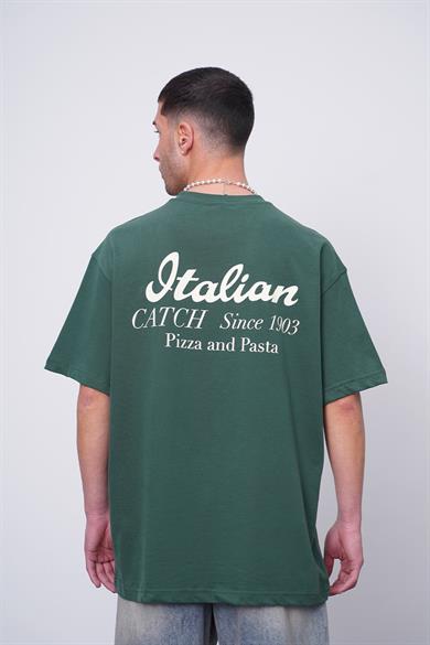 Yeşil Yeşil İtalian CH Oversize Tişört