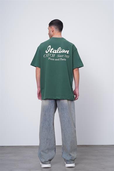 Yeşil Yeşil İtalian CH Oversize Tişört