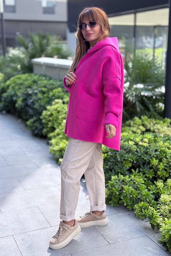 Basic Kısa Polar Kaban Fuşya Renk