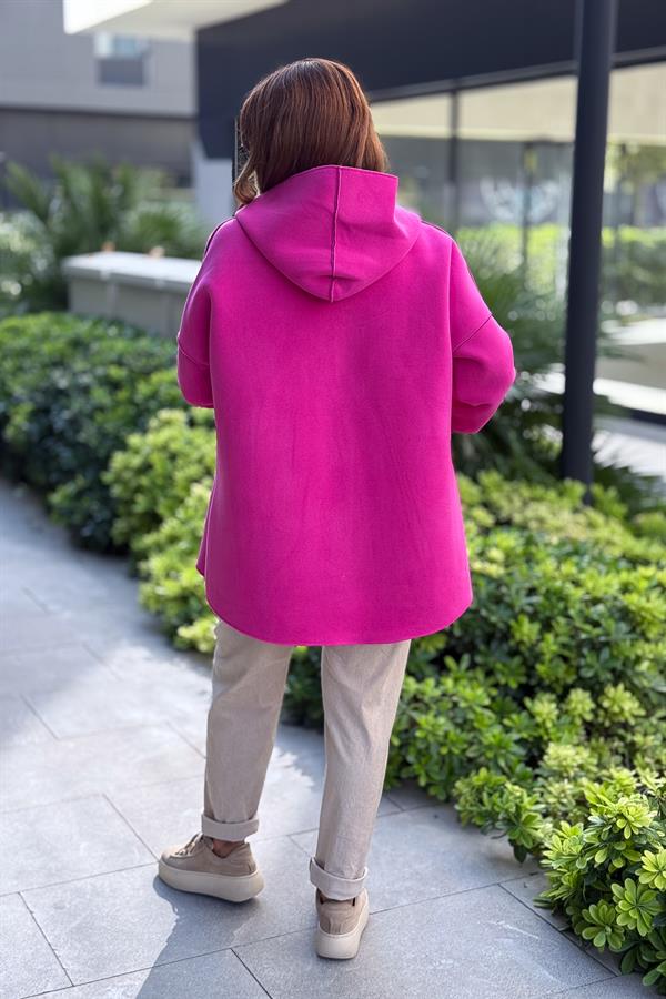 Basic Kısa Polar Kaban Fuşya Renk