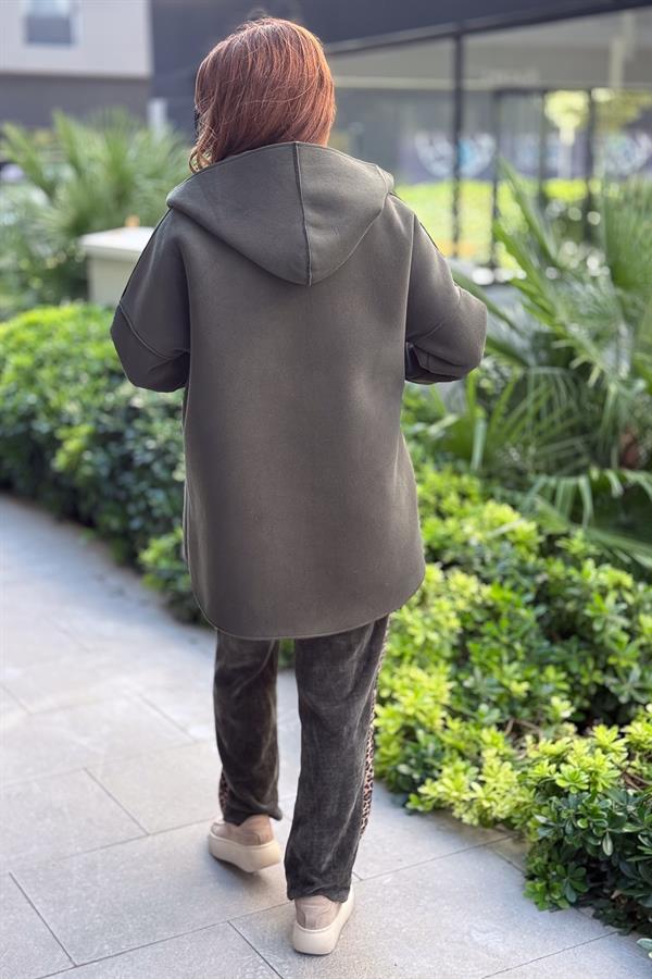 Basic Kısa Polar Kaban Haki Renk