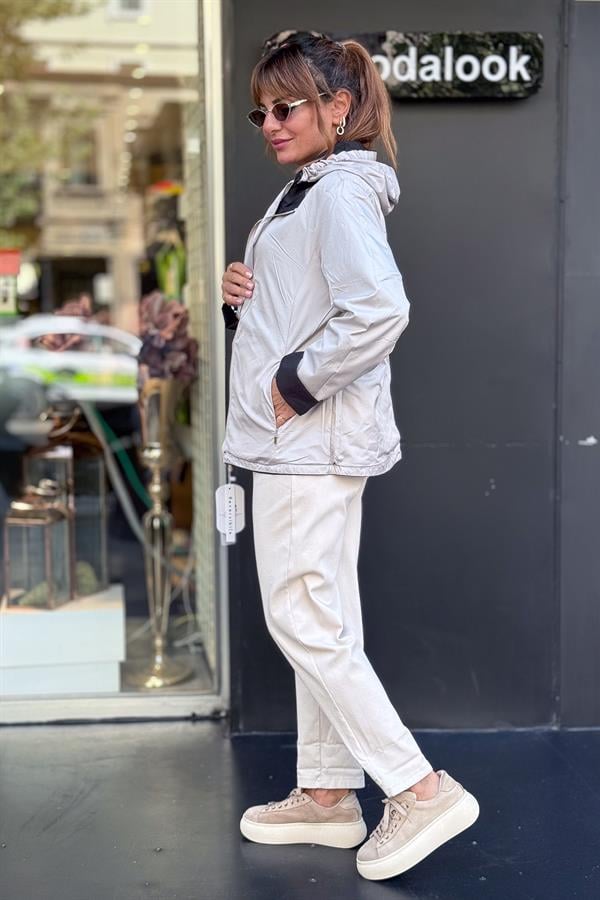 Çift Tarafı Kullanılan Düz Basic Trenç Siyah Renk