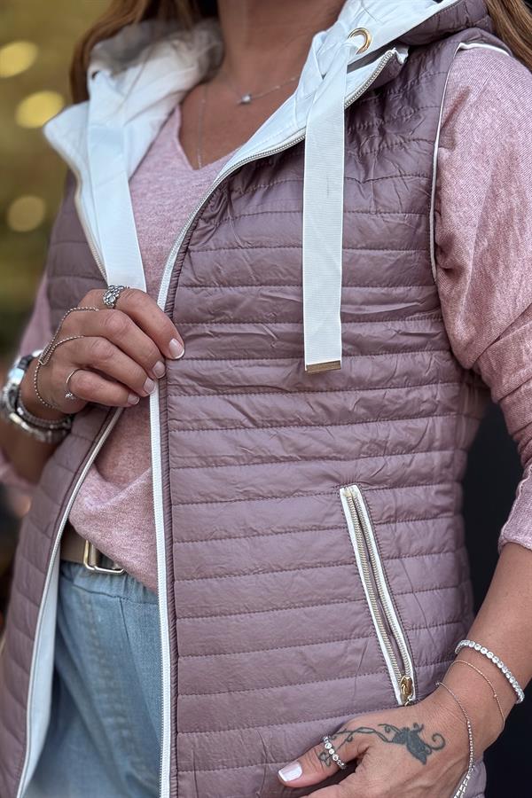 Çift Taraflı Yelek Beyaz Renk