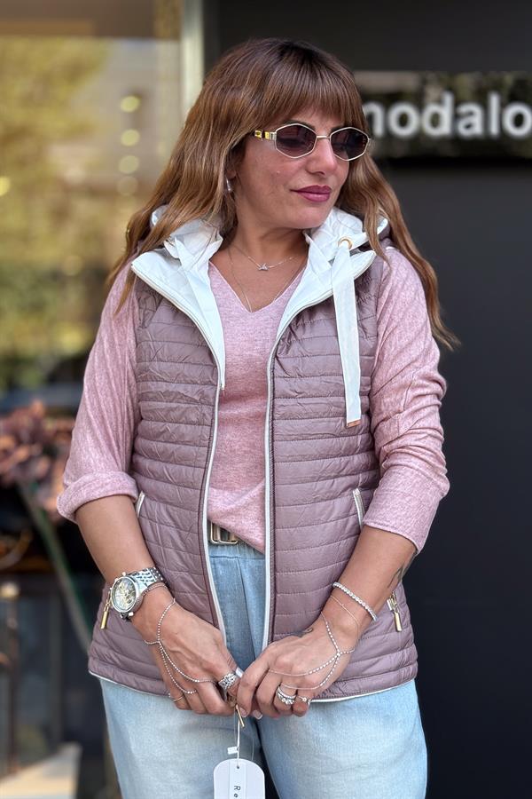 Çift Taraflı Yelek Beyaz Renk