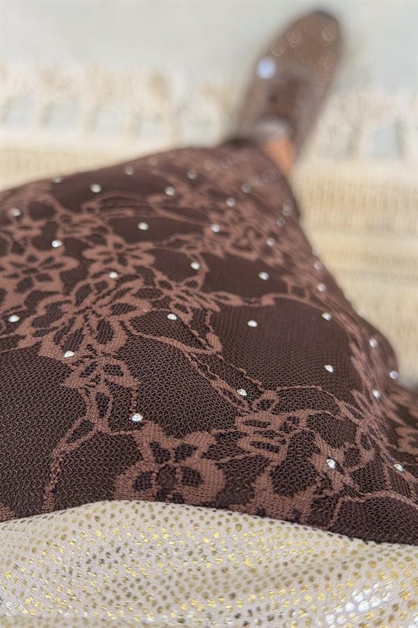 Dantel Pantolon Kahverengi Renk