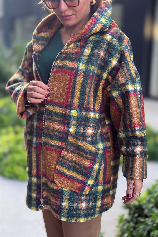 Ekose Desenli Keçe Kaban Taba Renk