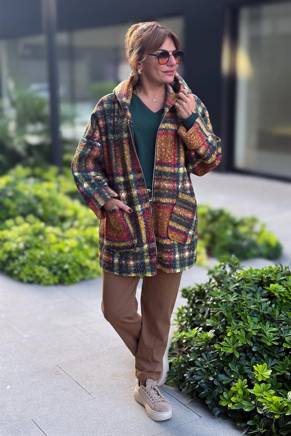 Ekose Desenli Keçe Kaban Taba Renk