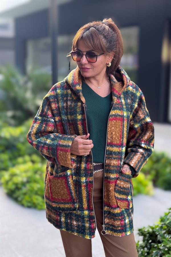 Ekose Desenli Keçe Kaban Taba Renk