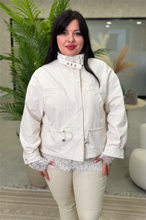 Gabardin Trenç Krem RenkCEKET