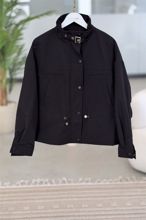 Gabardin Trenç Siyah RenkCEKET