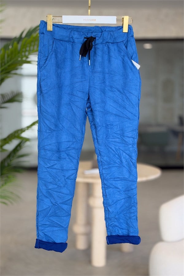 Güderi Pantolon Saks RenkPANTOLON