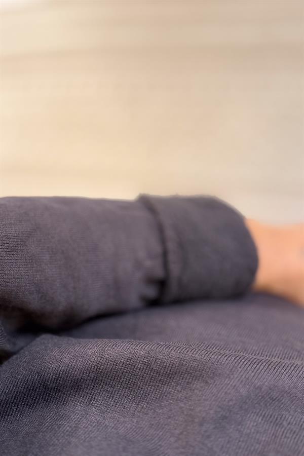 İçi Jardonlu Düz Basic Balıkçı Yaka Triko Acı Kahve Renk