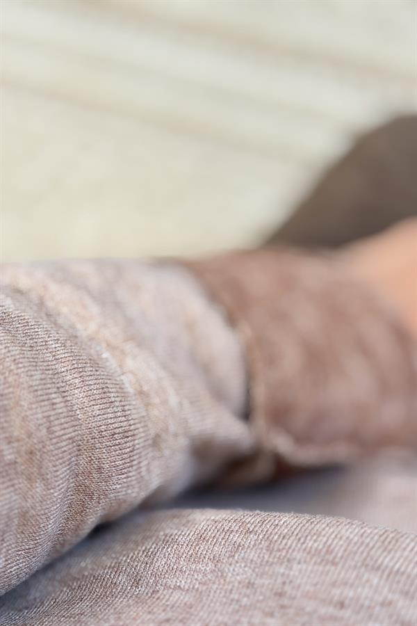 İçi Jardonlu Düz Basic Balıkçı Yaka Triko Camel Renk