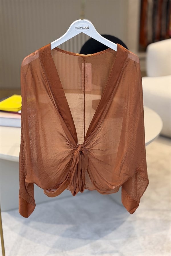 İpek Bolero Taba RenkCEKET