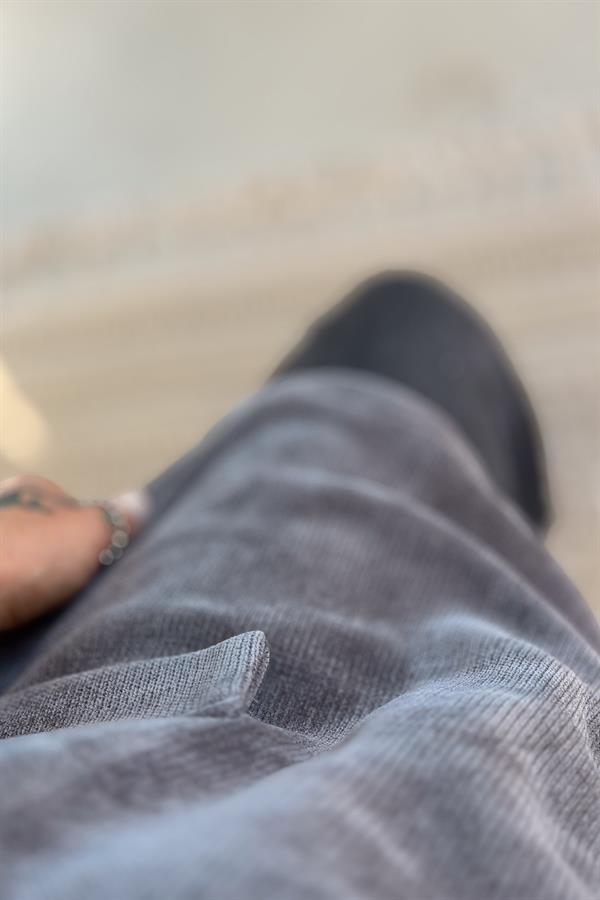 Kadife Kumaş Blazer Ceket Füme Renk