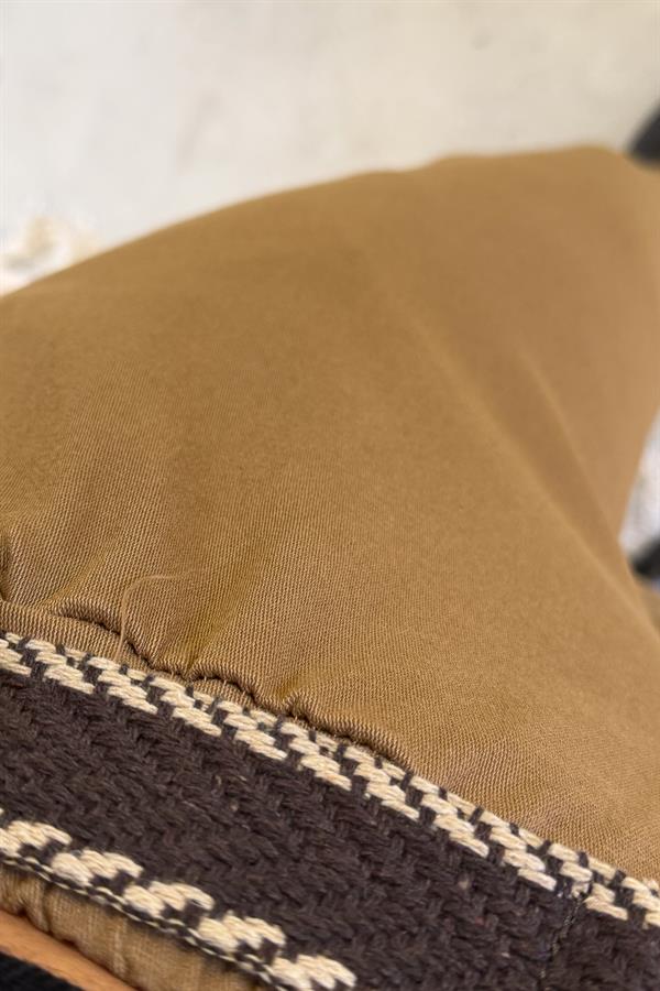 Kemerli Kanvas Pantolon Camel Renk