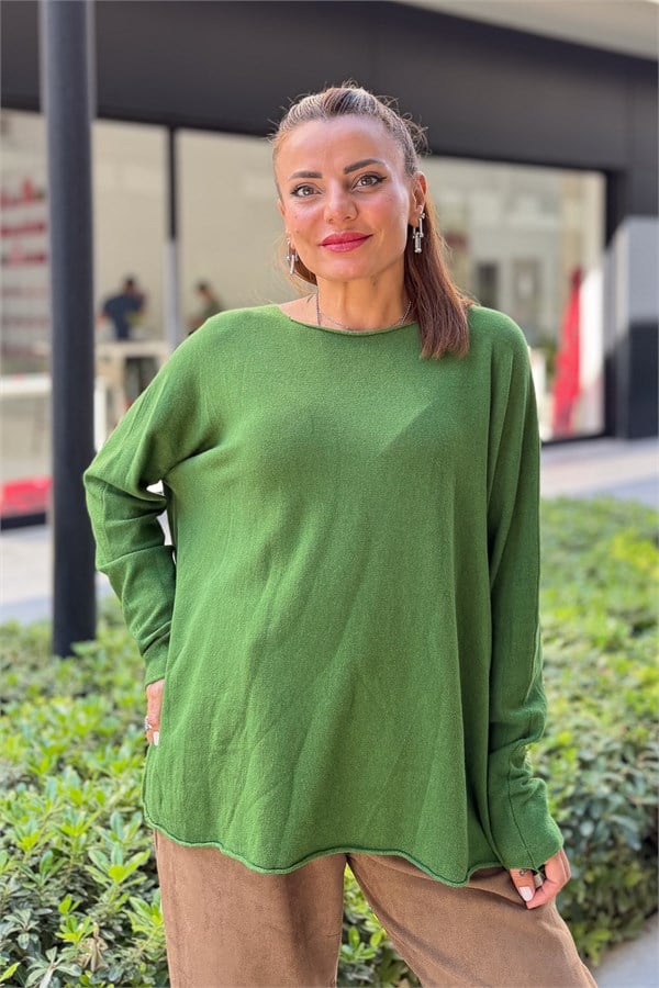 Kuzu Yünü Triko Yeşil Renk