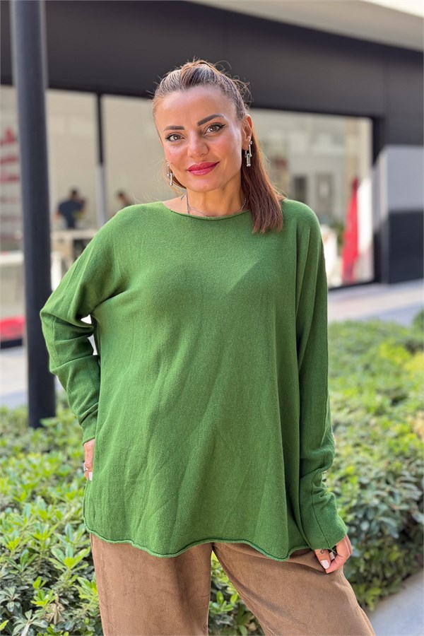 Kuzu Yünü Triko Yeşil Renk