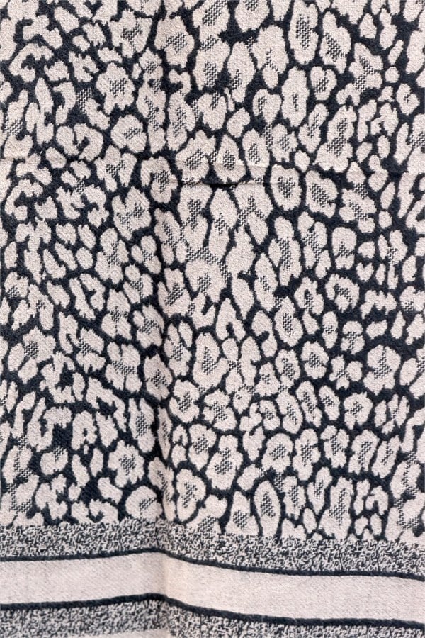Leopar Desenli Kaşmir Şal Camel Renk