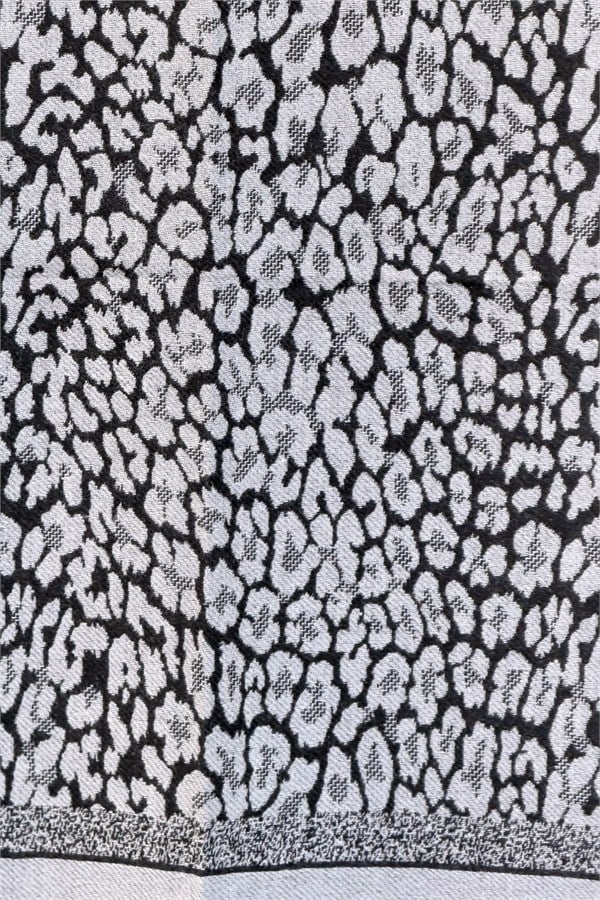 Leopar Desenli Kaşmir Şal Füme Renk