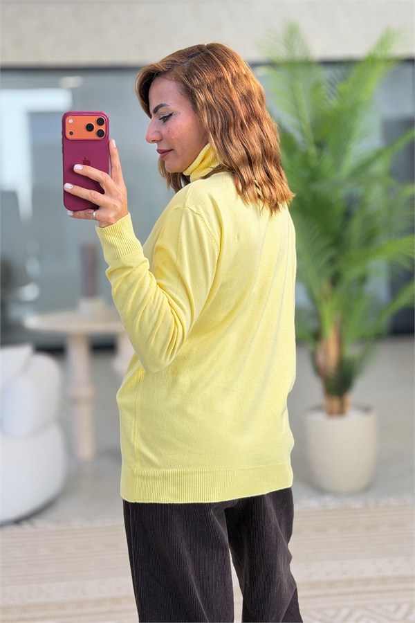 Modal Kumaş Balıkçı Triko Sarı Renk