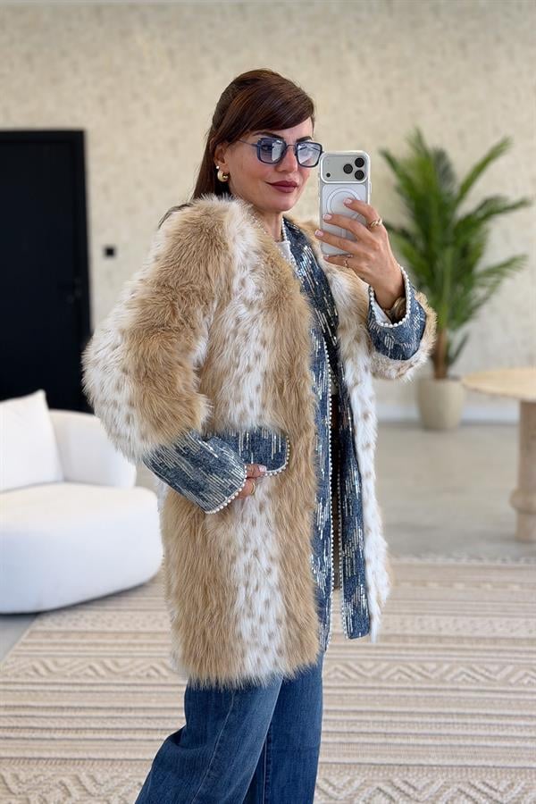 Pul Kot Yamalı Kürk Camel Renk