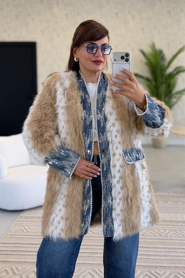 Pul Kot Yamalı Kürk Camel Renk