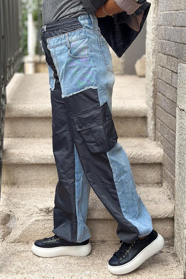 Tasarım Kot Pantolon Antresit Renk