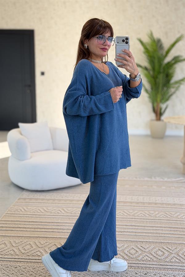 Triko Alt Üst Takım Petrol Mavisi Renk