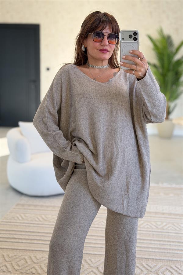 Triko Alt Üst Takım Vizon Renk