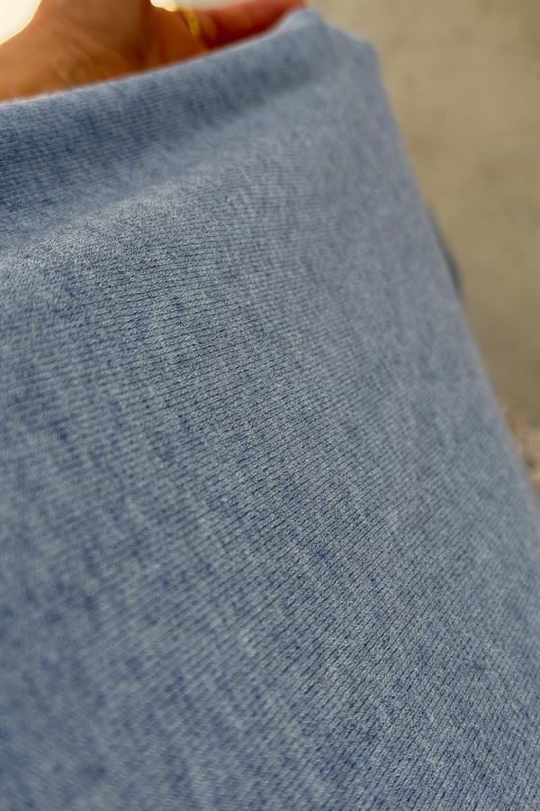 V Yaka Basic Triko Açık Mavi Renk