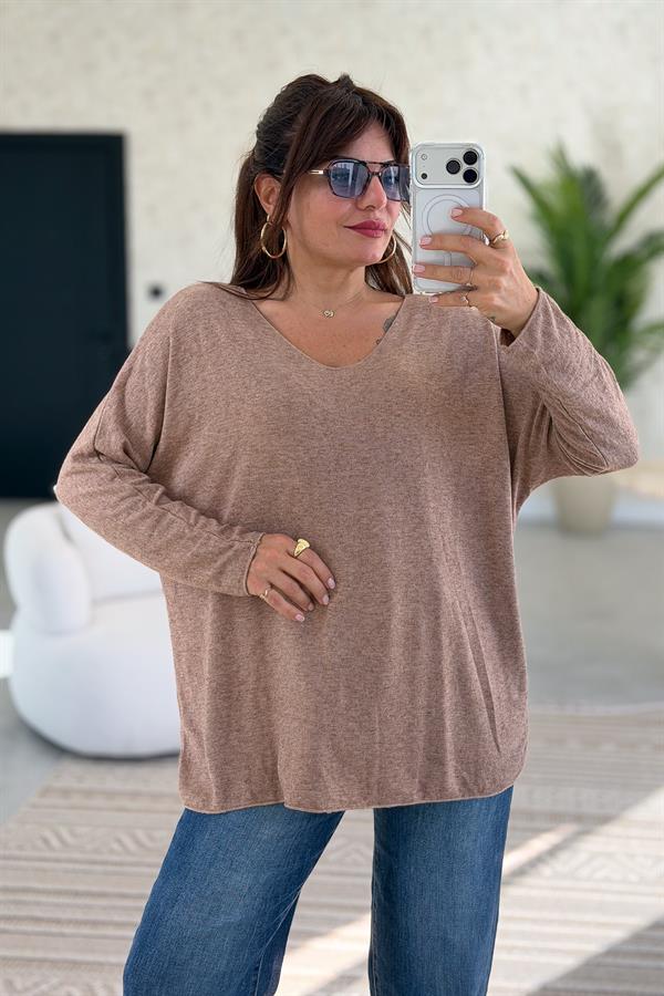 V Yaka Basic Triko Bal Köpüğü Renk