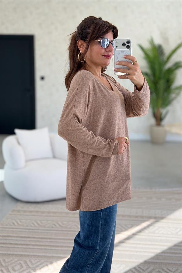 V Yaka Basic Triko Bal Köpüğü Renk