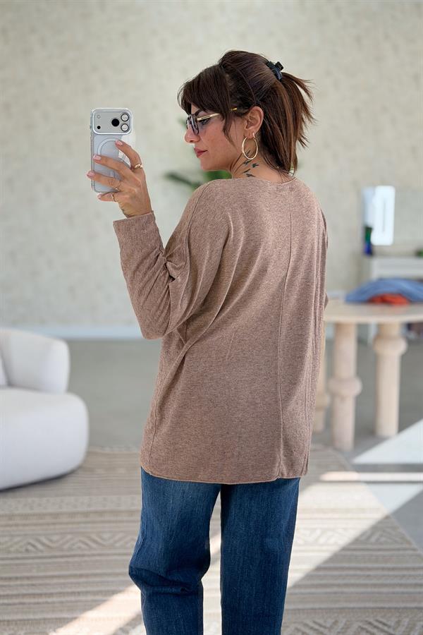 V Yaka Basic Triko Bal Köpüğü Renk