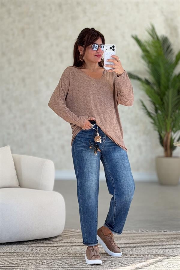 V Yaka Basic Triko Bal Köpüğü Renk